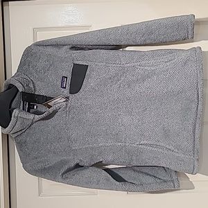 Patagonia Girl's Retool Snap-T Pullover - Medium (10) - Tailored Gray